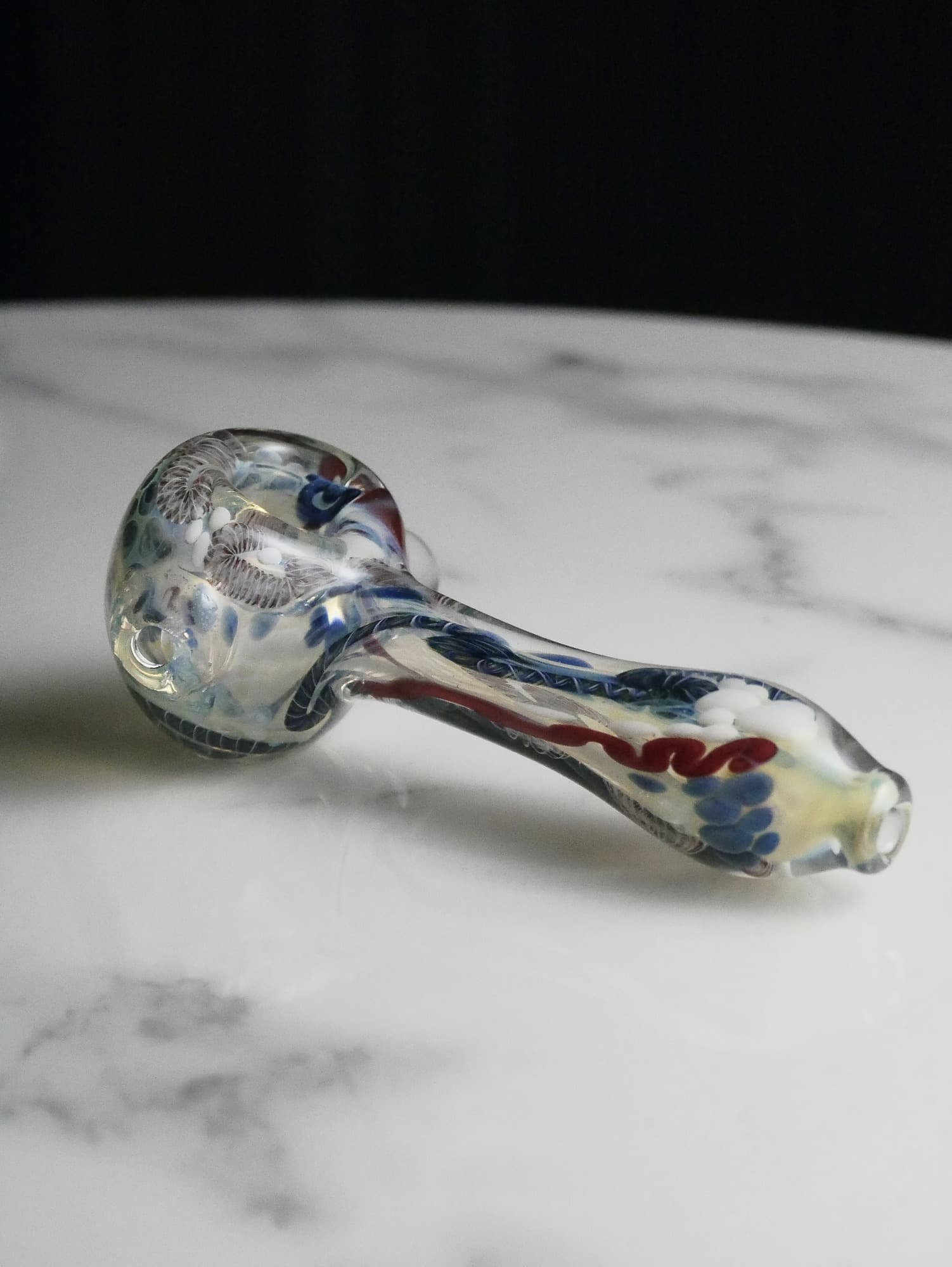 Silver Fumed Inside Opal Pipe