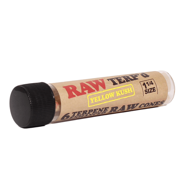 RAW | Terp'd Pre Roll Cones | 1 1/4 Size | Yellow Kush | 6pk