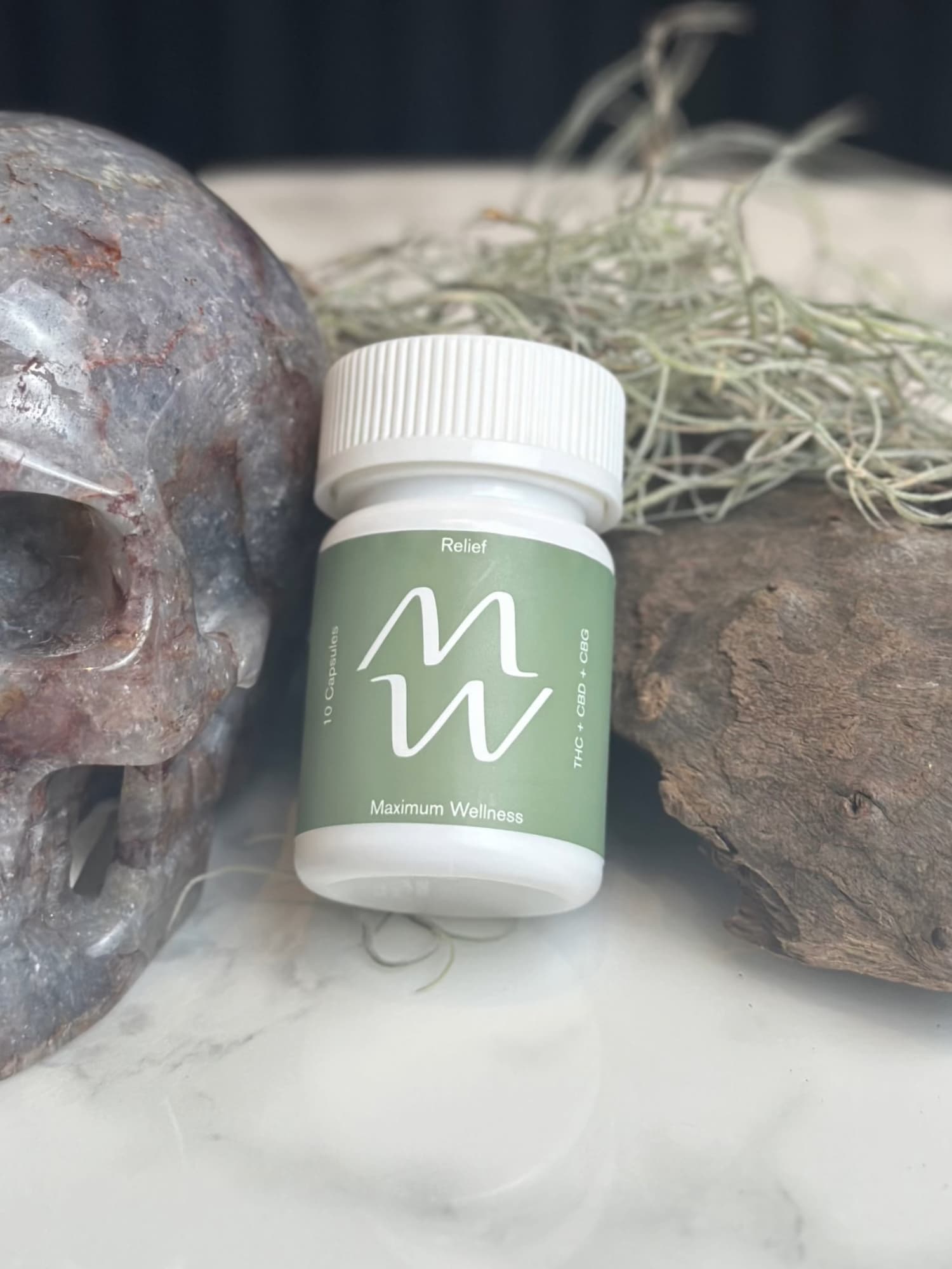 Relief Capsules 2:1:2 | 250mg (10mg THC : 5mg CBD : 10mg CBG) 10pk