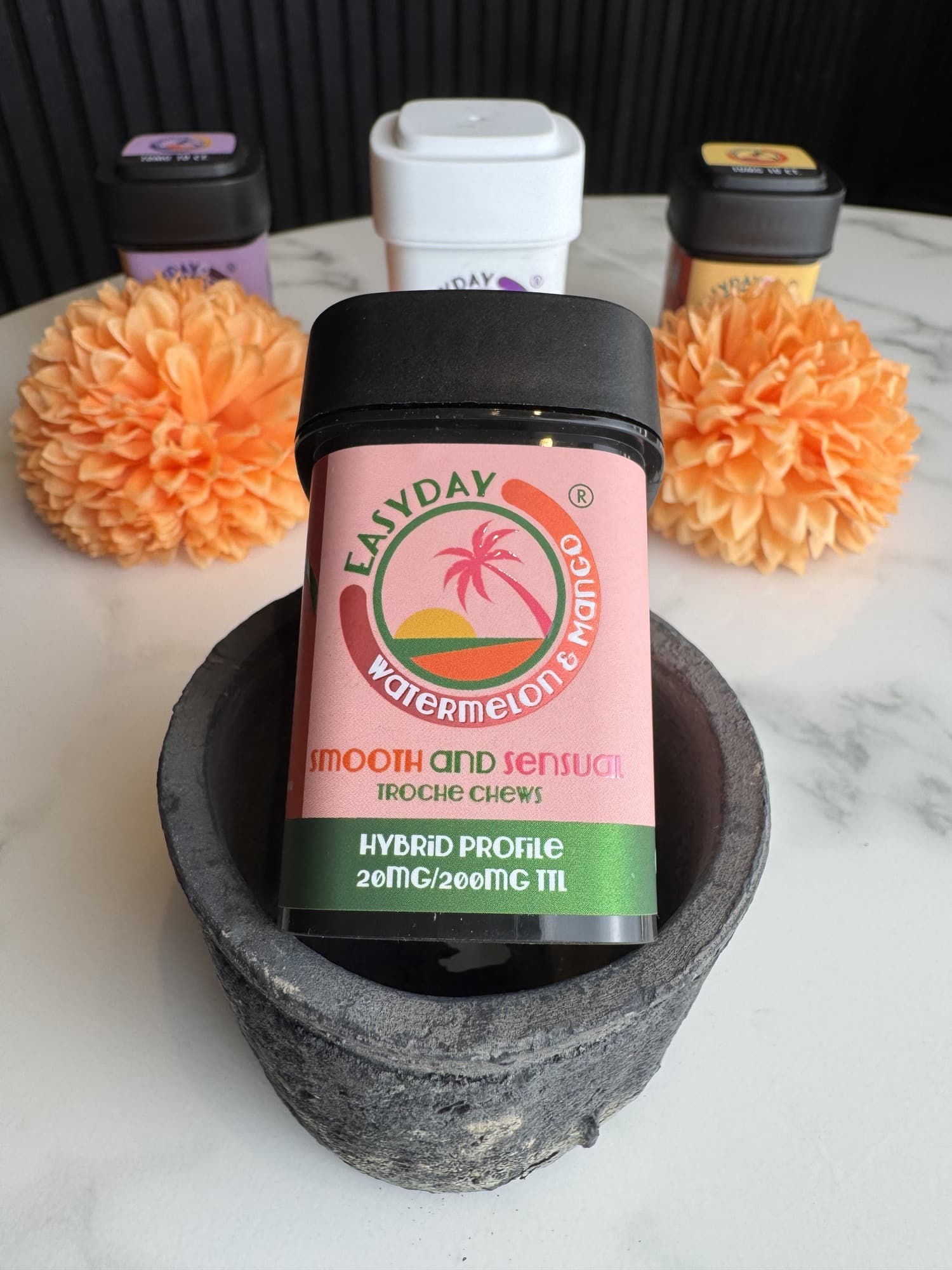 Smooth and Sensual | Watermelon Mango Chews | 200mg THC | 10pk